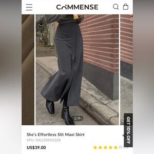 Grey Business Smart Skirt